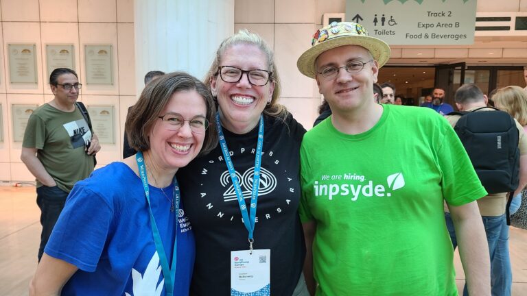 Ruth Kalinka + Charleen Mullenweg + Robert Windisch at WCEU 2023